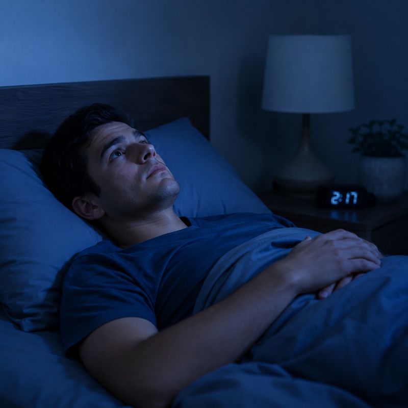 racing thoughts trouble sleeping melatonin alone